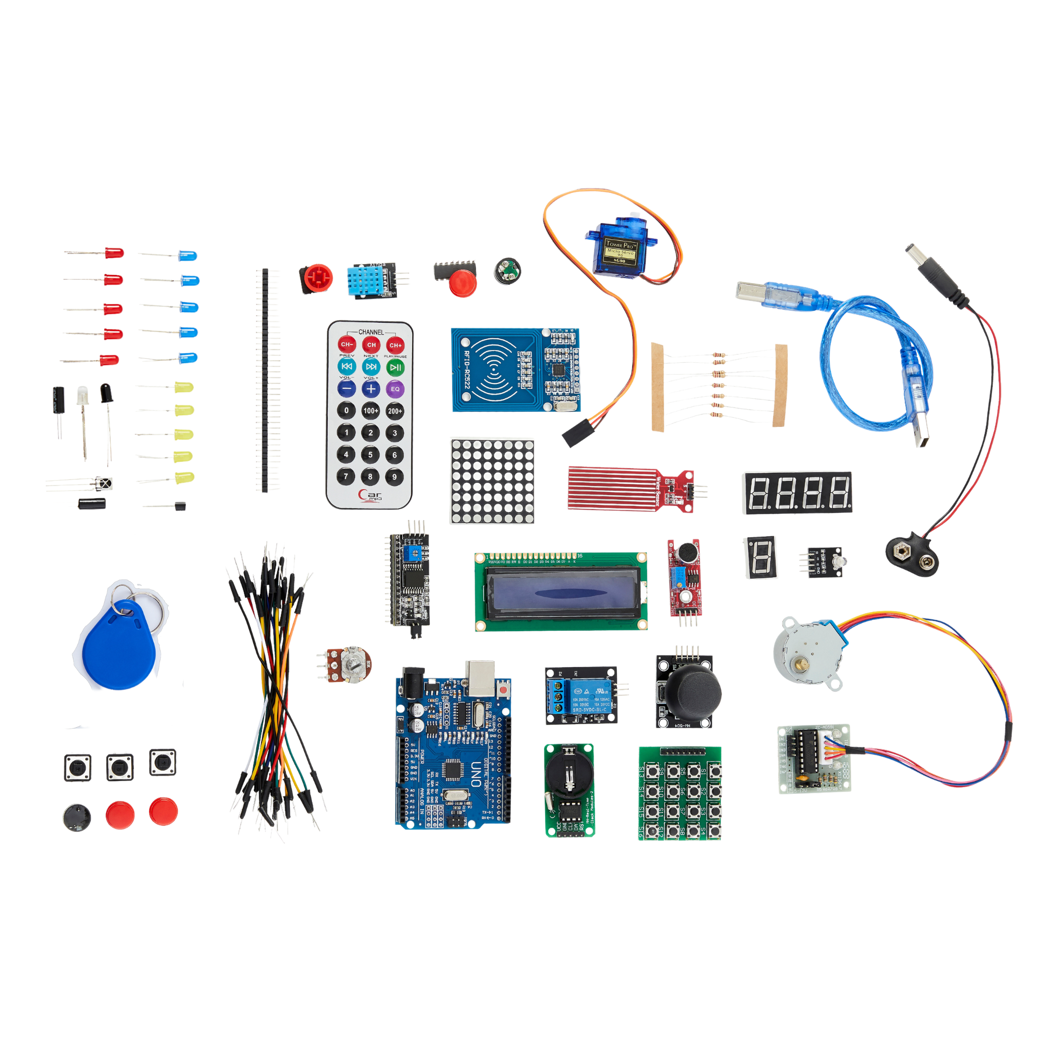 Inland Basic Starter V2 Kit for Arduino UNO - 16MHz Clock Rate; 32KB Flash  Memory; 2KB SDRAM; 1KB EEPROM; Motion & Flame - Micro Center